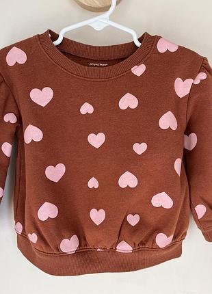 Кофта в сердечка для дівчинки на 2 рочки, утеплена 3