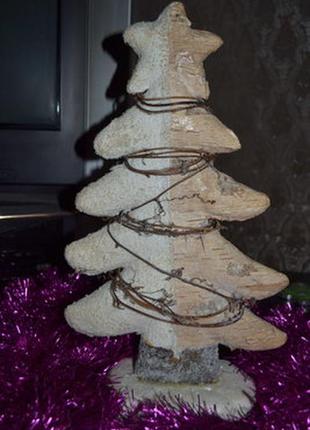 Новорічна-різдвяна ялинка /прикрашання/декор з природних матеріалів1 фото