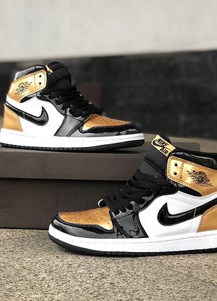 Кросівки найк джордан золоті, nike air jordan 1 retro gold