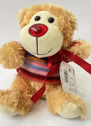 Мягкая игрушка плюшевый новогодний мишка медведь медвежонок мʼяка плюшева іграшка новорічний ведмідь музичний ведмедик різдвяний