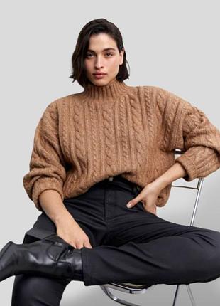 🧶 карамельный свитер mng (mango) с шерстью и альпакой