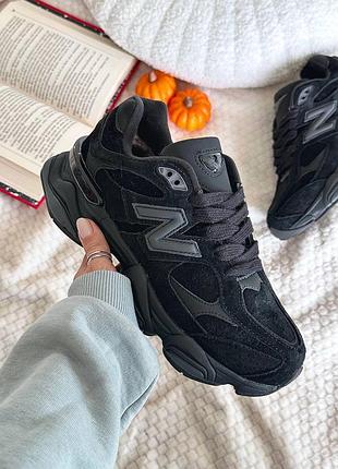 ❄️ жіночі кросівки new balance 9060 black зимові ❄️
