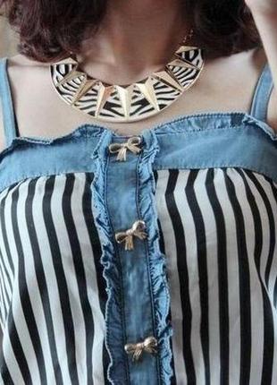 🏵стильне кольє смугасте, нове!!! арт. 287