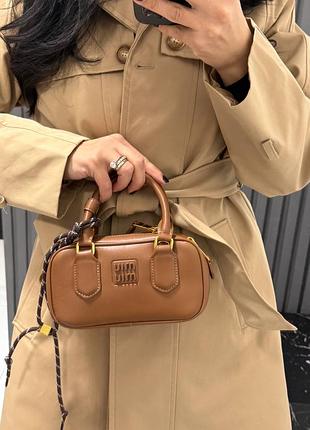 Шкіряна коричнева сумка люкс