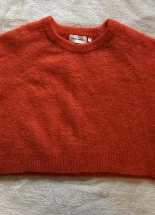 Оверсайз вкорочений светр 🔥 оранжевого кольору, мягенький та теплий