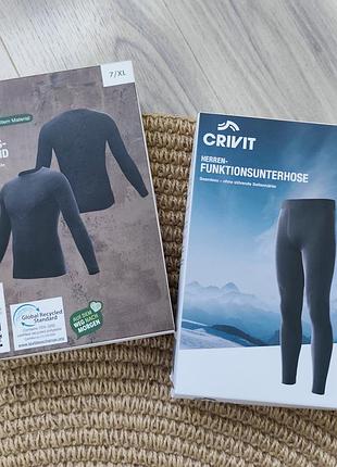 Комплект термобелья crivit мужской, зонаальная терморегуляция, бесшовная, арт. 4554