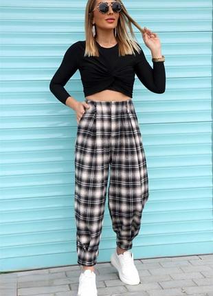 Джогеры штаны в клетку