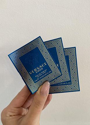 Пробник чоловічої парфумованої води versace eros eau de parfum.