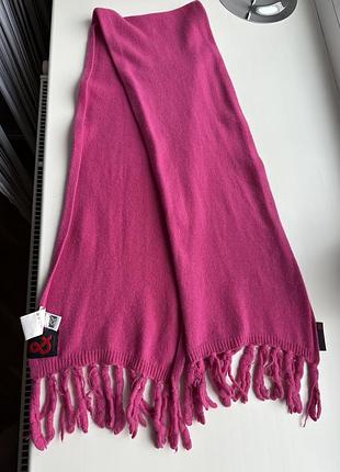 Вінтаж! фірмовий вовняний шарф з бахромою  dolce& gabbana! оригінал! італія