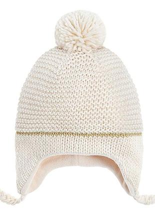 Шапка вʼязана з флісом утеплена