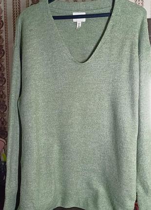 Кофта - туника хлопковая, размер 48-50. цвет мята.