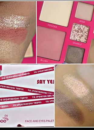 Glambee say yes face and eyes palette палетка для обличчя та тіней