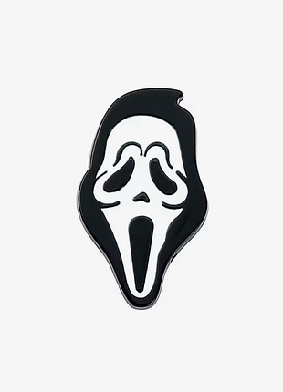 Страшный металлический значок крик фильм scream белая маска ужасы брошь halloween эдвард мунк хэллоуин