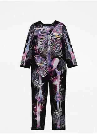 Детский карнавальный маскарадный костюм скелет бабочки зомби труп halloween хэллоуин george 5-6 лет