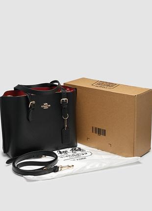 Сумка coach mollie tote bag 25 black/gold