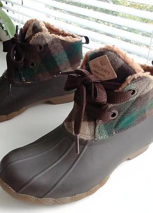 Saltwater sperry - usa. нові гумові черевики на хутрі + натуральна вовна. р. 38 - 24 см - 24,5 см
