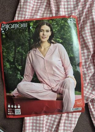 Піжама жіноча тепла рожева сорочка штани