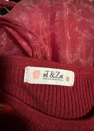 Тепла сукня на дівчинку 5 років 2