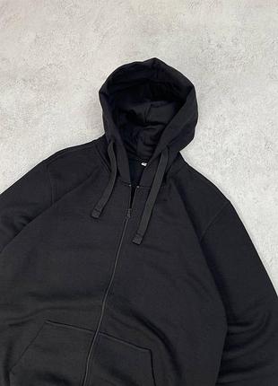 Чорне базове зіп худі, олімпійка, кофта на замку, на змійці, зипка зип худи zip hoodie