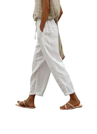 Женские льняные брюки