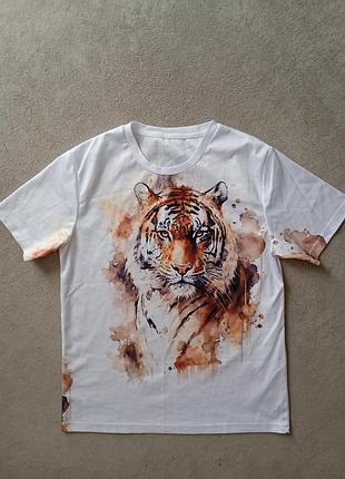 Чоловіча футболка з принтом тигр.