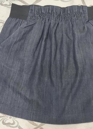 Джинсовая мини-юбка