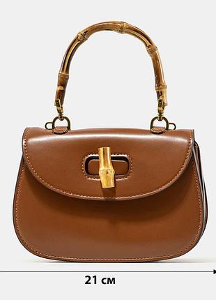 Шкіряна коричнева сумка g… bamboo top handle