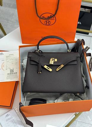 Преміальна брендова жіноча шкіряна сумка келлі