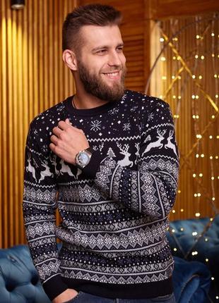 Новогодние мужские свитеры зимние шерстяные.отличный подарок.1 фото