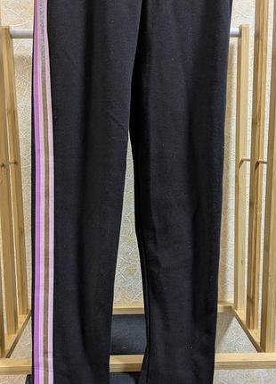 Теплі лосіни з лампасами на дівчинку 7-8 років