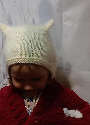 Котошапка детская ангора