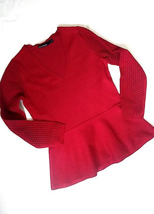 Жіночій червоний джемпер karen millen, з баскою, розмір s