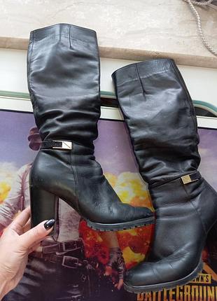 Сапоги кожаные