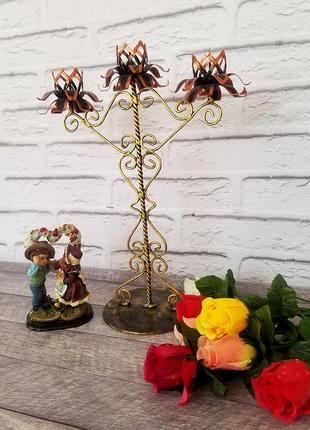 Металлический подсвечник для дом, декор из металла, подсвечник