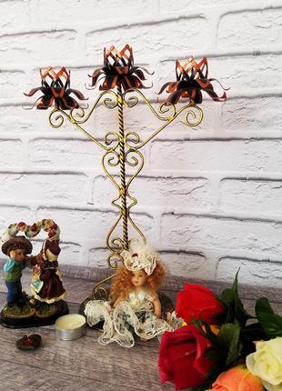 Металлический подсвечник для дом, декор из металла, подсвечник