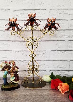 Металлический подсвечник для дом, декор из металла, подсвечник