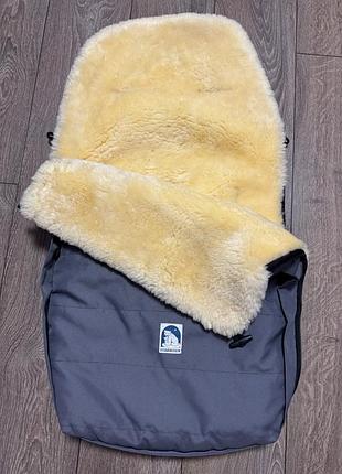 Дитячий конверт із натуральної овчини heitmann felle, eisbärchen, колір сірий