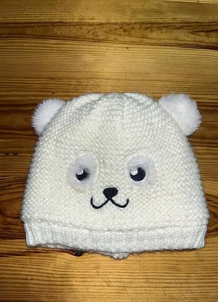 Дитяча тепла шапка шапочка з вушками