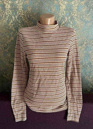Красивый гольф в полоску р. 44/46 водолаз кофта