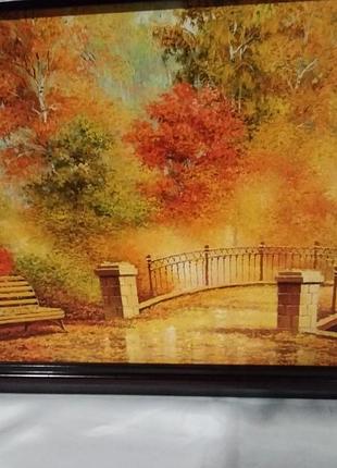 Картина репродукция осень/
картина репродукция осень 33х70 см