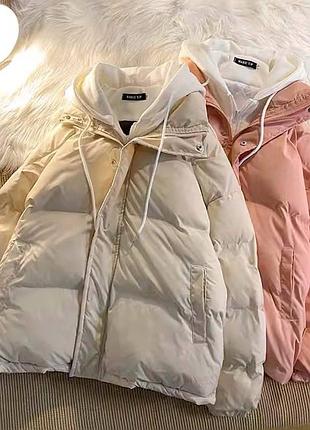 Пуховик зі вшитим капюшоном