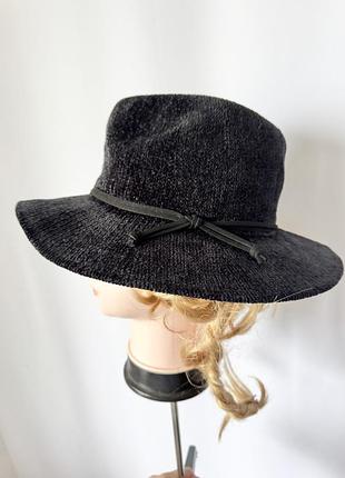 Accessorize шляпа шляпка черная серая интересной текстуры теплая мягкая женская