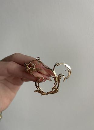 Пін значок металевий брошка «золота білка» — витончена брошка в лінійному стилі