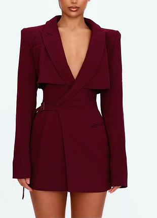 Сукня піджак бургунді масала м