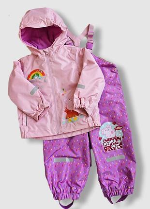 Курточка+напівкомбінезон на флісі від німецького бренду lupilu це дитячий водонепроникний комбінезон