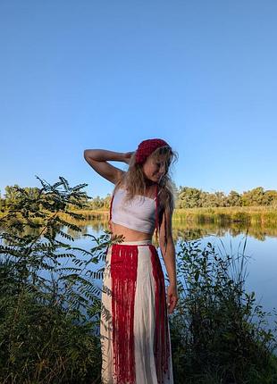 Етно - пояс + хустина + прикраса на шию.