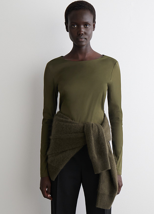 Хлопковый лонгслив cos 1290605001