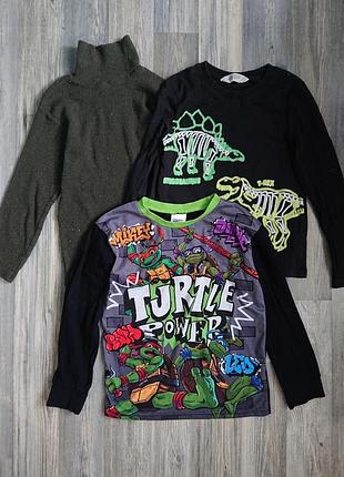 Кофты на мальчика 6-8 лет реглан кофта динозавры черепашки ниндзя гольф