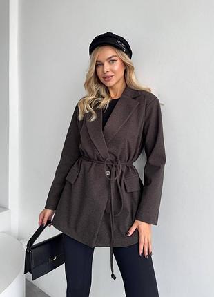 Пиджак женский шерстяной в цветах