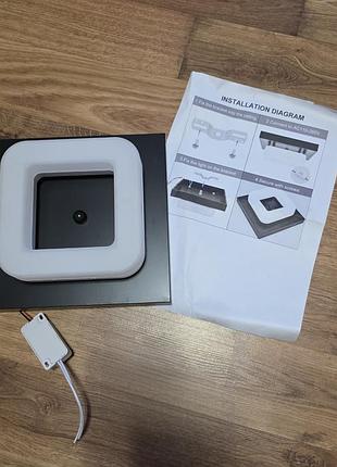 Світильник настінно-стельовий квадратний led